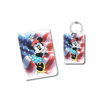 Vintage Minnie US Flag | Passport Holder & Luggage Tag