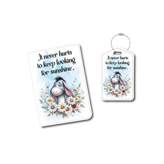 Eeyore Sunshine Quote | Passport Holder & Luggage Tag