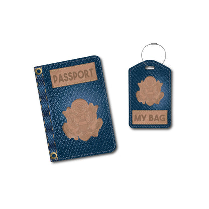 Blue Jean Look Denim Custom | Passport Holder & Luggage Tag