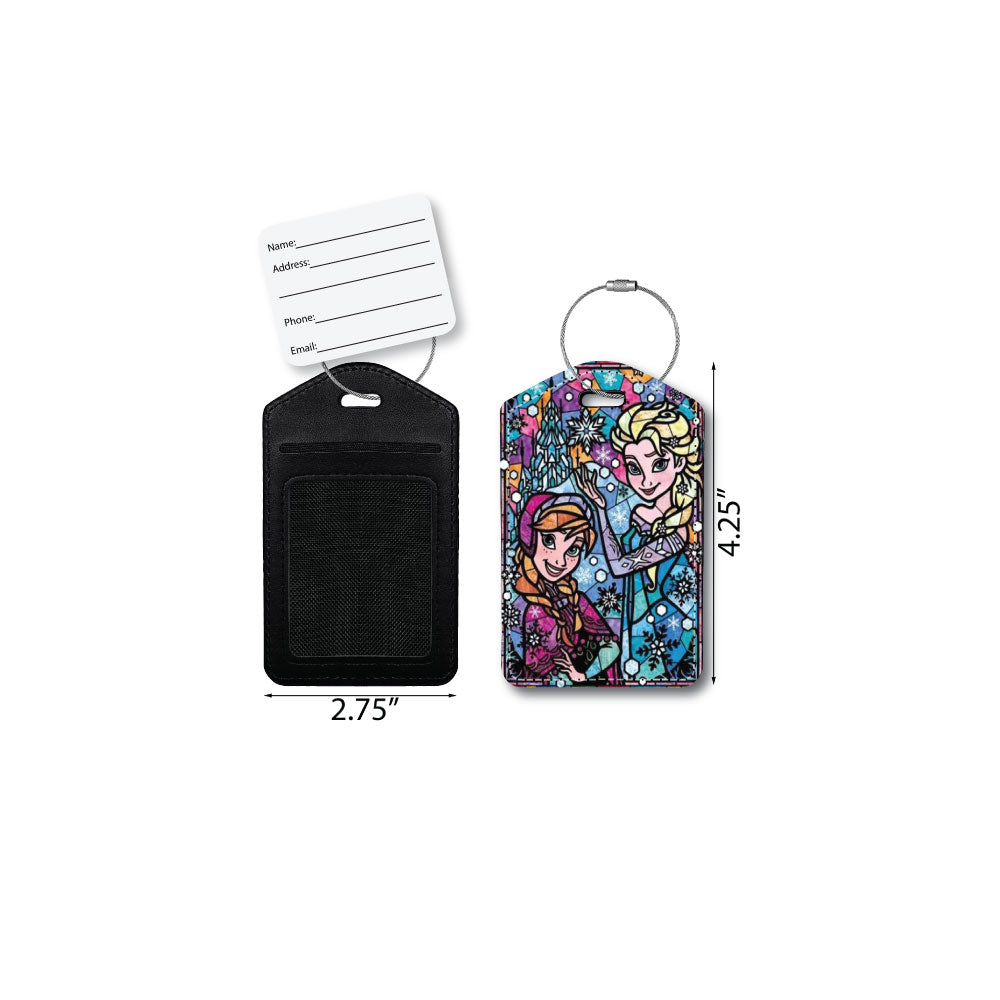 Anna & Elsa "Stained Glass" | Passport Holder & Luggage Tag