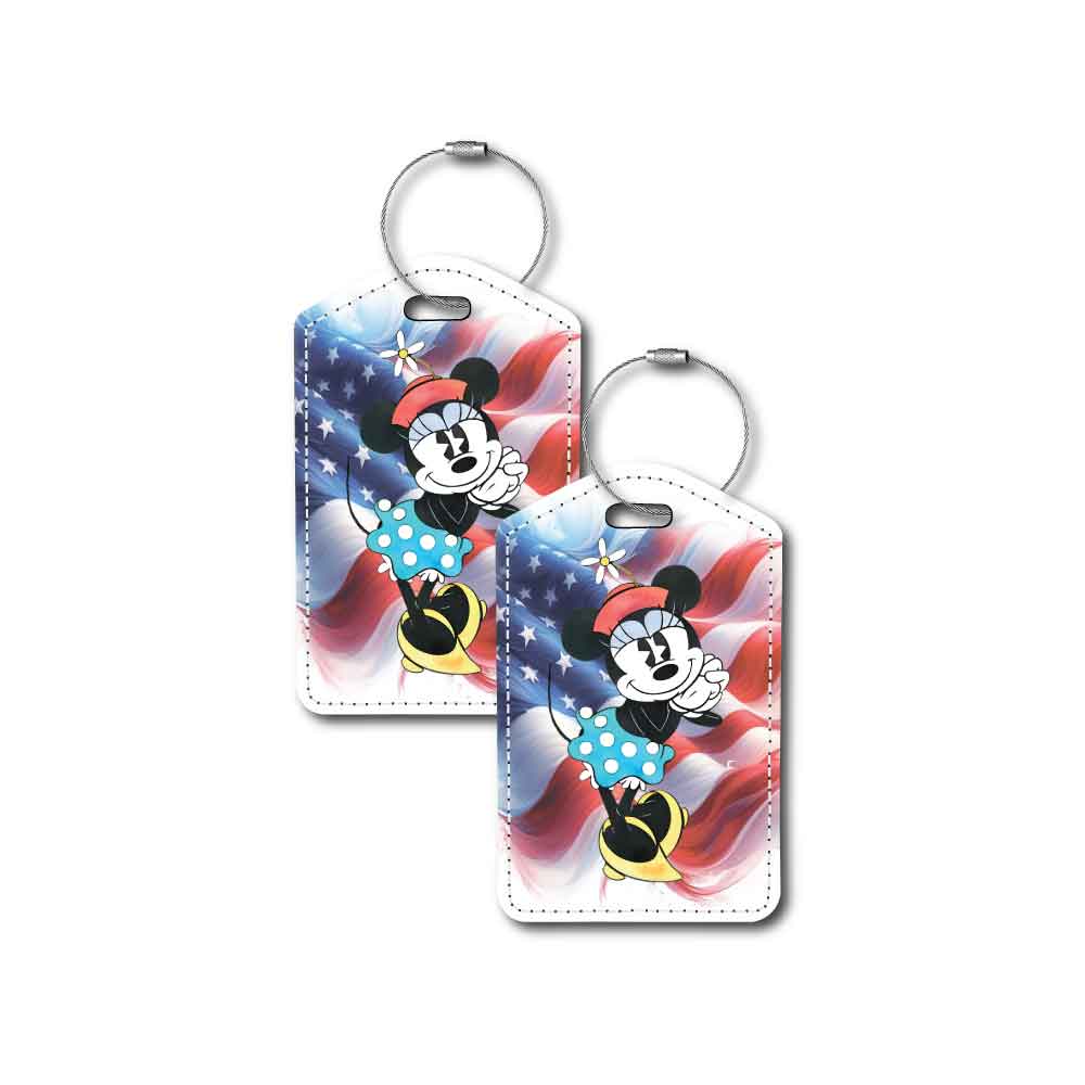 Vintage Minnie US Flag | Passport Holder & Luggage Tag