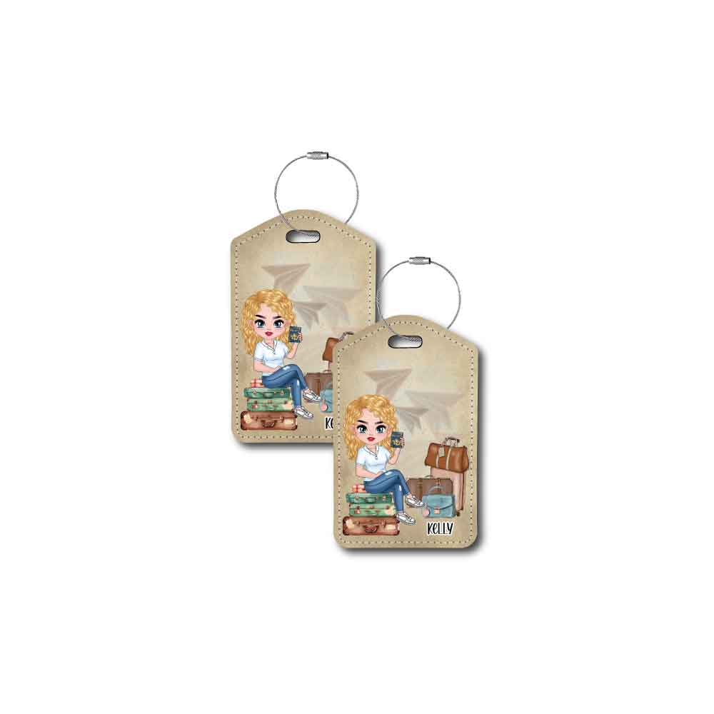 Chibi Personalized Character | I haven't been everywhere but it's on my list | Passport Holder & Luggage Tag