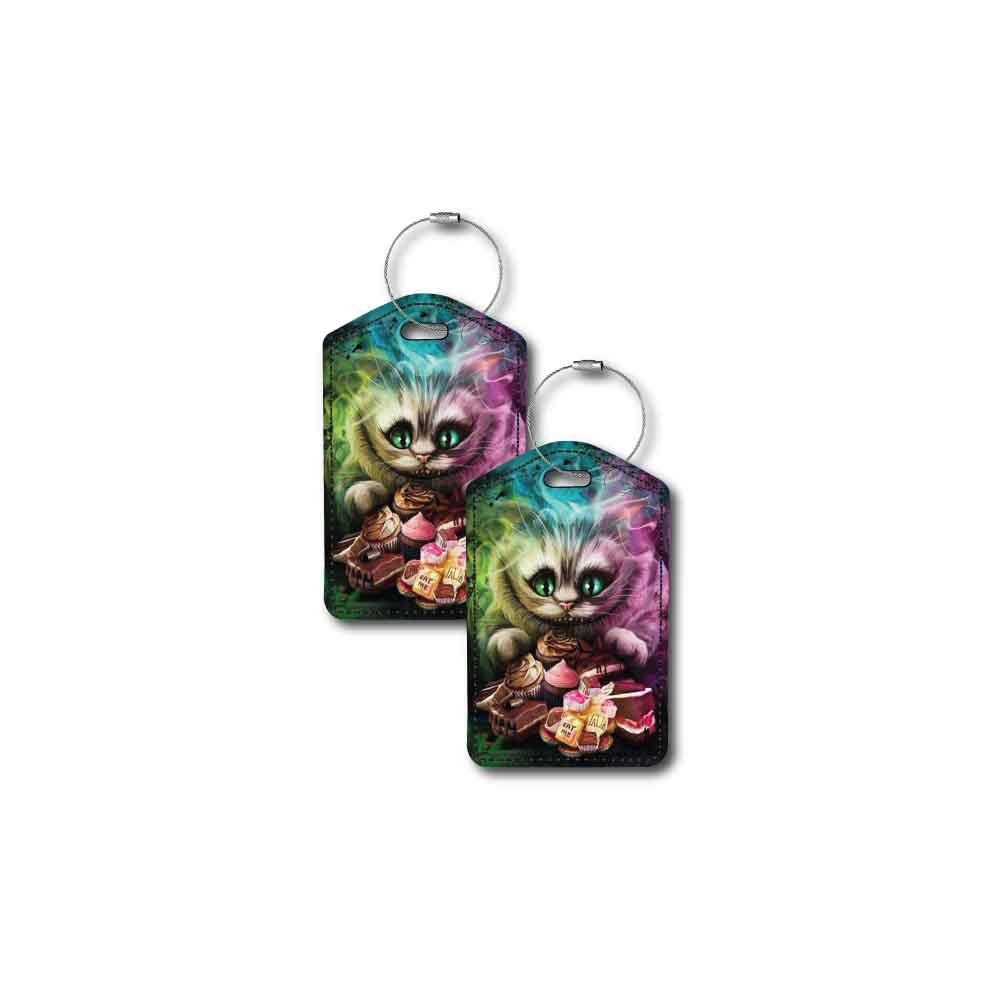 Colorful Cheshire Cat | Passport Holder & Luggage Tag
