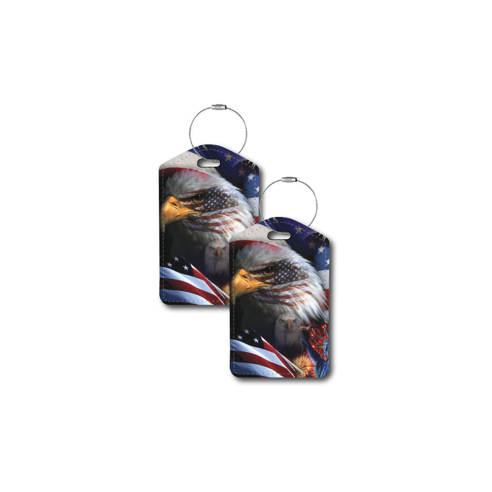 American Flag with Eagle Patriotic | Passport Holder & Luggage Tag