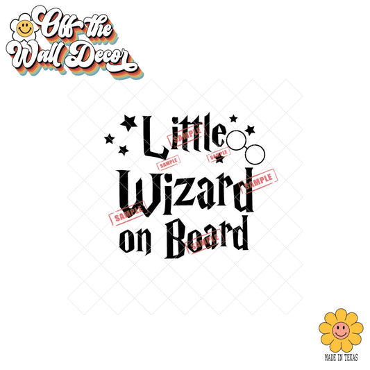 Little Wizard[s] on Board "Customize-able Wizarding Font"  | Baby on Board | Vinyl Decal Sticker