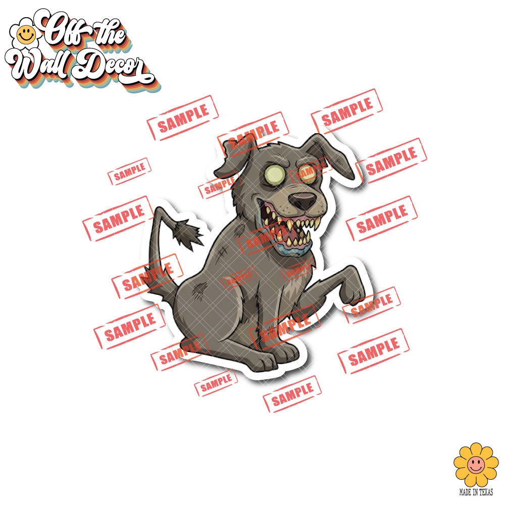 Colorful Zombie Family Stick Figure Vinyl Car Decal Sticker