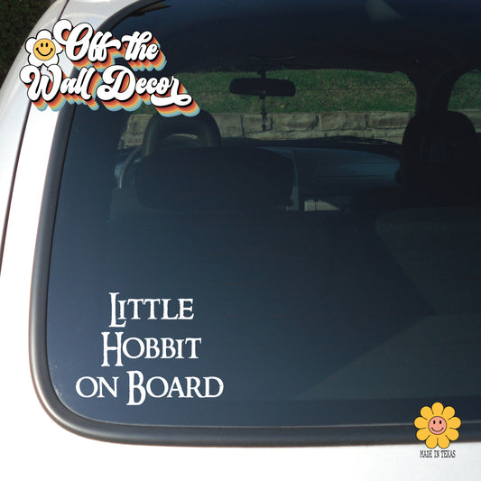 Little Hobbit on Board | Baby on Board | Vinyl Decal Sticker