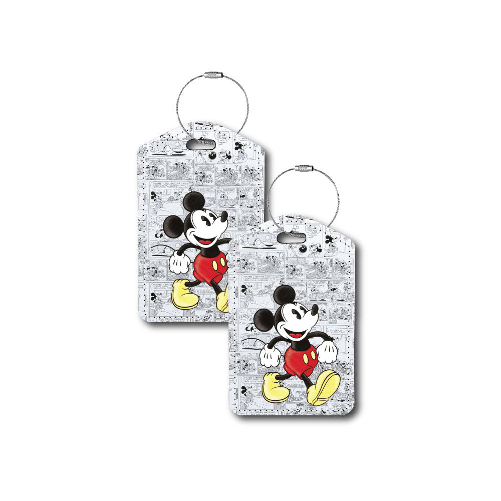 Classic Mickey Comic Collage Black & White | Passport Holder & Luggage Tag