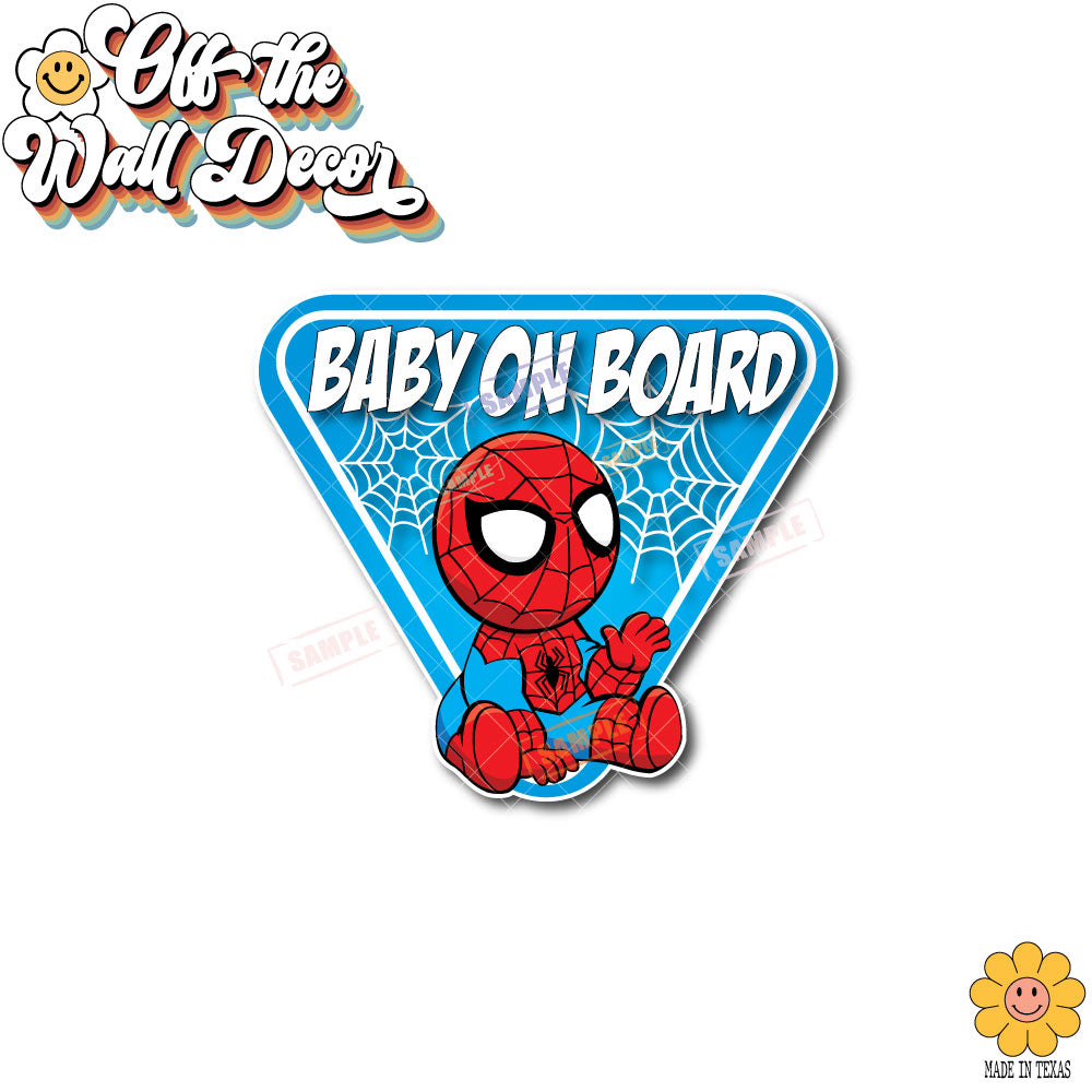 Hero Baby Spidey | Baby on Board | Suction Cup Sign, Magnet OR Vinyl Decal Sticker
