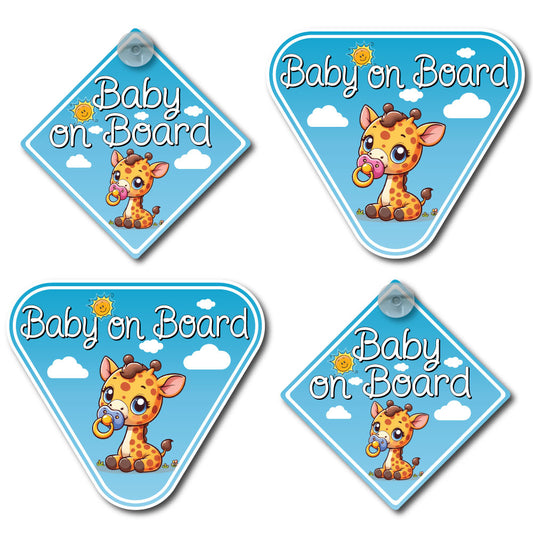 Baby Giraffe | Baby on Board | Suction Cup Sign, Magnet OR Vinyl Decal Sticker