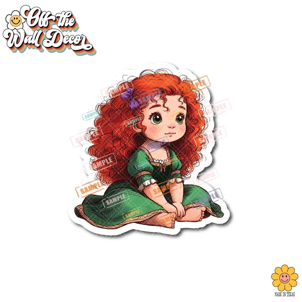 Little Princess and Fairy-tale Waterproof Sticker: Holographic or Glossy Laminate