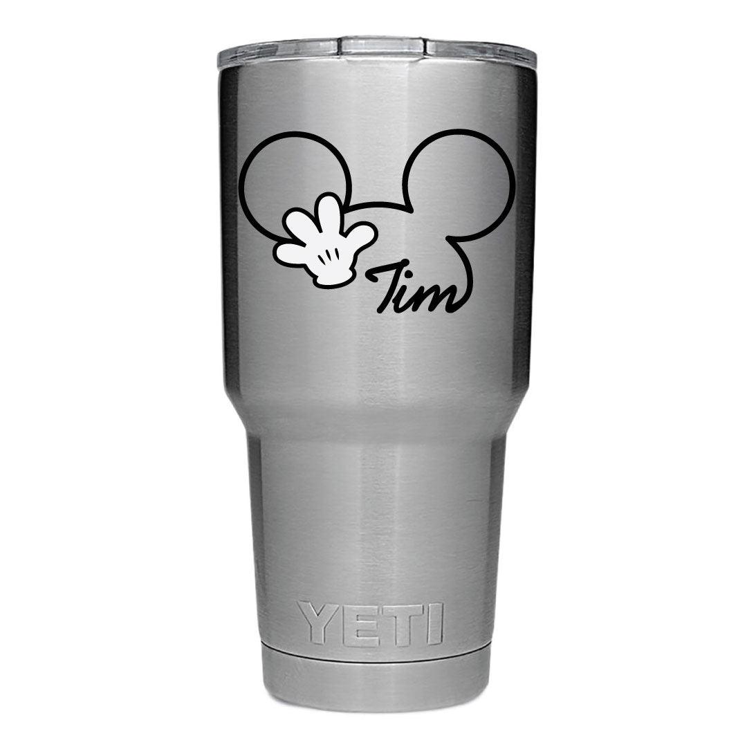 PERSONALIZED Mouse Ears Hand - For Tumblers