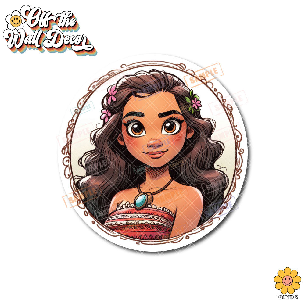 Princess Mug Waterproof Sticker: Holographic or Glossy Laminate