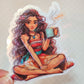 Princess Mug Waterproof Sticker: Holographic or Glossy Laminate