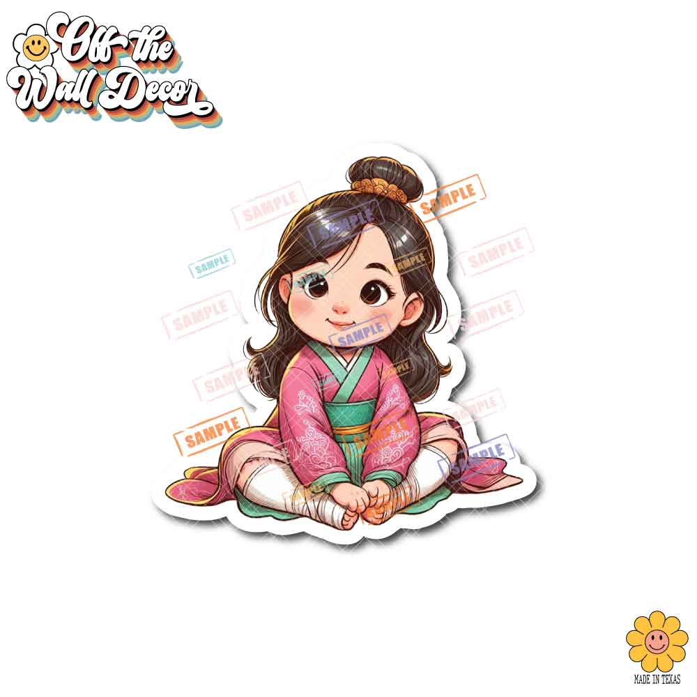 Little Princess and Fairy-tale Waterproof Sticker: Holographic or Glossy Laminate