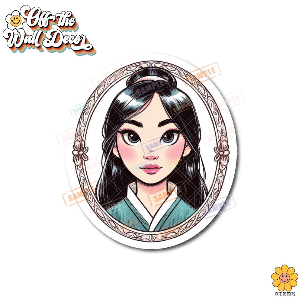 Princess Mug Waterproof Sticker: Holographic or Glossy Laminate