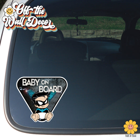 Little Nightwing | Baby on Board | Suction Cup Sign, Magnet OR Vinyl Decal Sticker