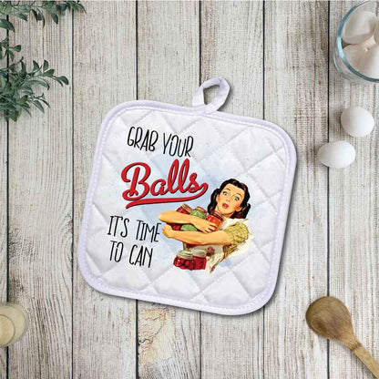 Humorous Canning Jar Quote "Grab your Balls" | 2 Designs