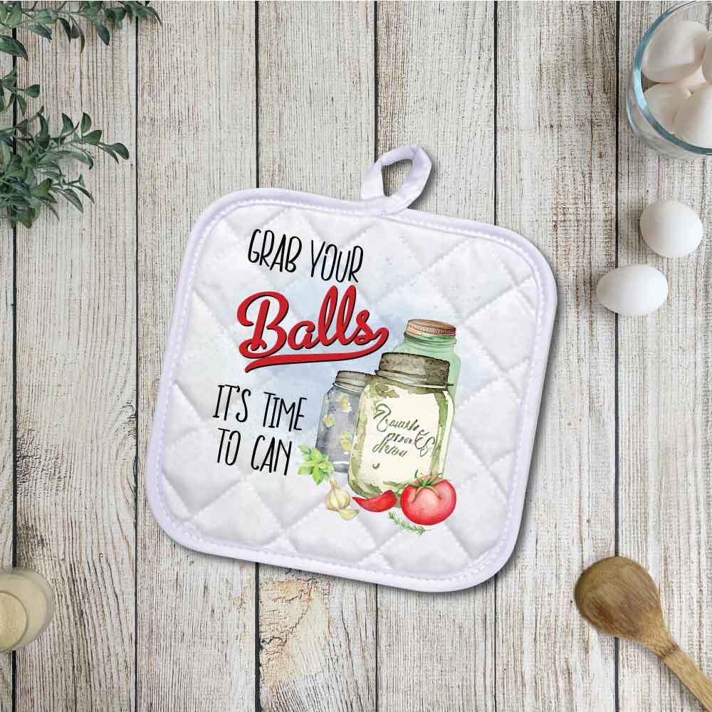 Humorous Canning Jar Quote "Grab your Balls" | 2 Designs