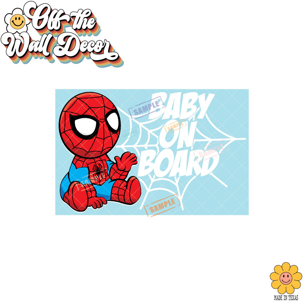 Hero Baby Spidey | Baby on Board | Suction Cup Sign, Magnet OR Vinyl Decal Sticker