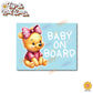 Baby Pooh Bear | Baby on Board | Suction Cup Sign, Magnet OR Vinyl Decal Sticker