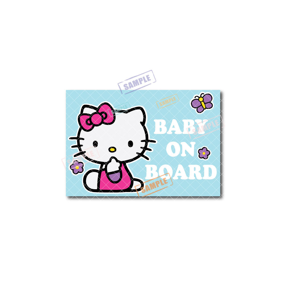 Hello Kitty | Baby on Board | Suction Cup Sign, Magnet OR Vinyl Decal Sticker