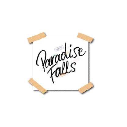 UP Inspired PARADISE FALLS Label Sign