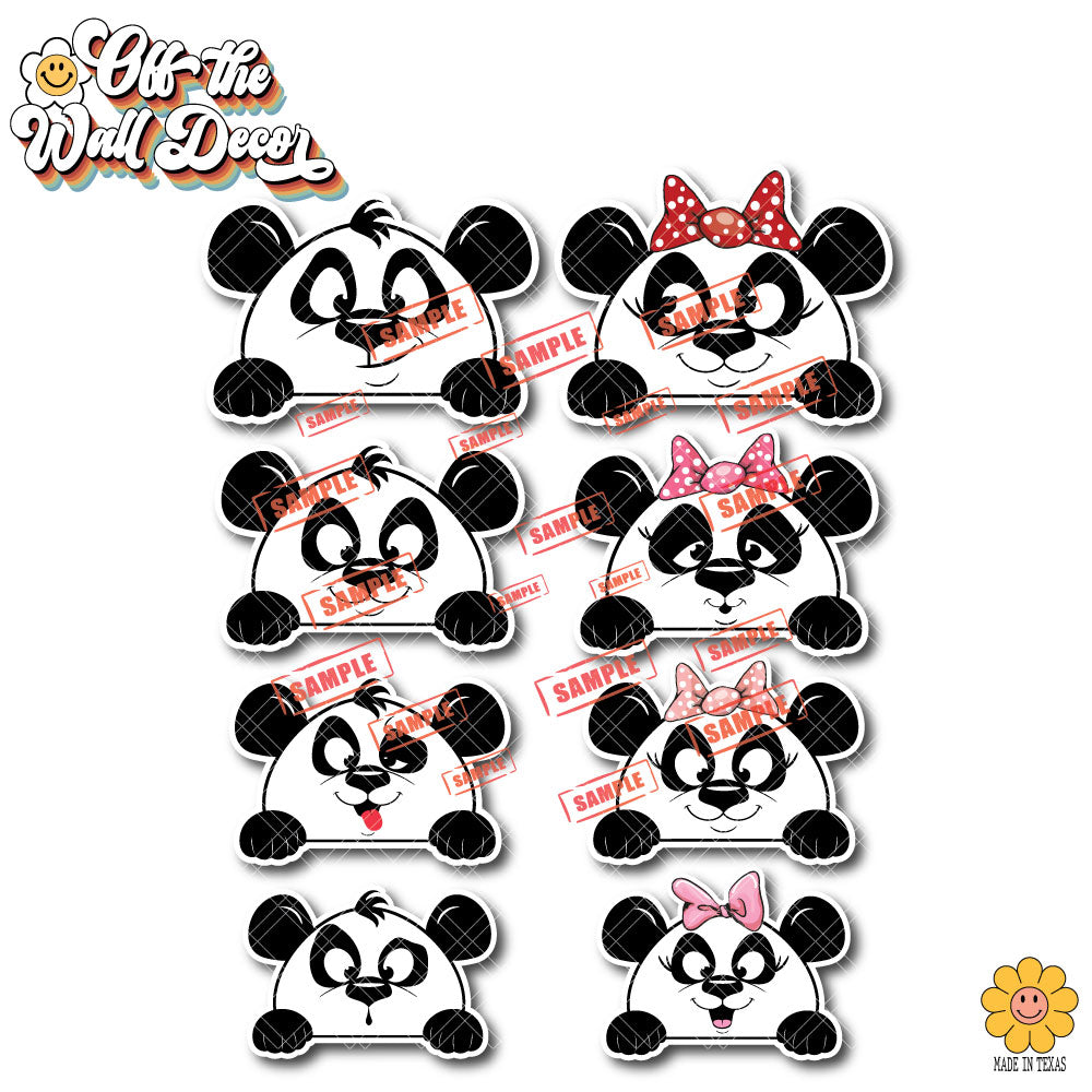 Peek-A-Boo PANDA BEAR Family