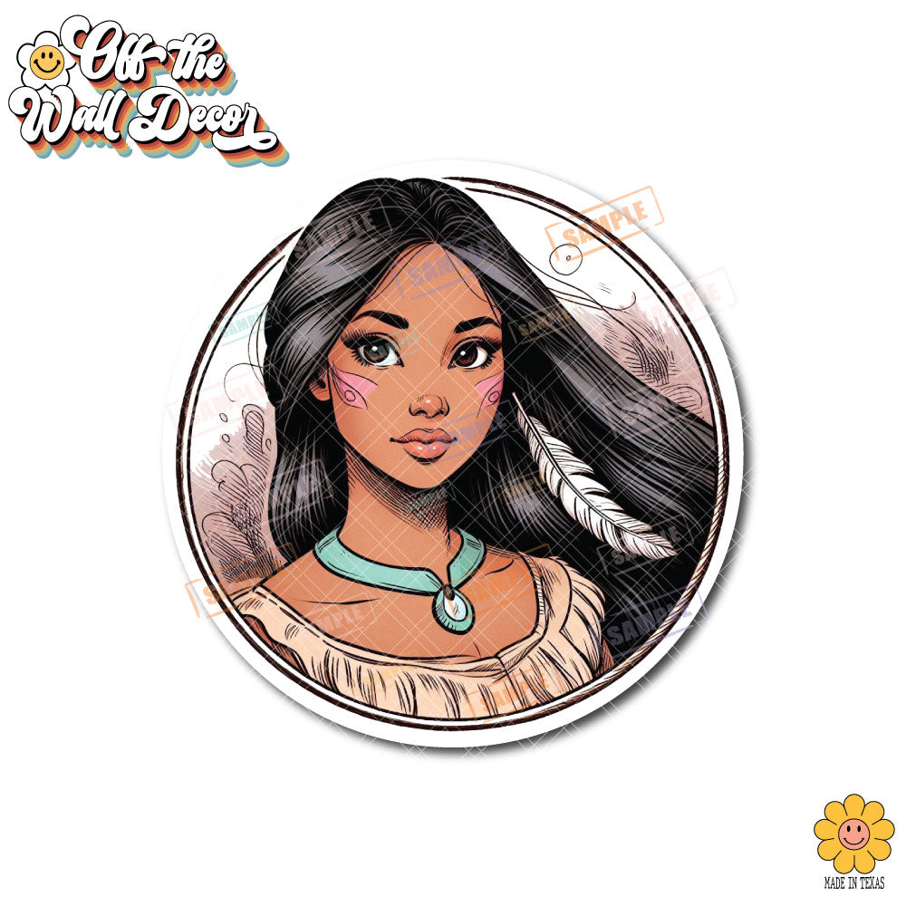 Princess Mug Waterproof Sticker: Holographic or Glossy Laminate