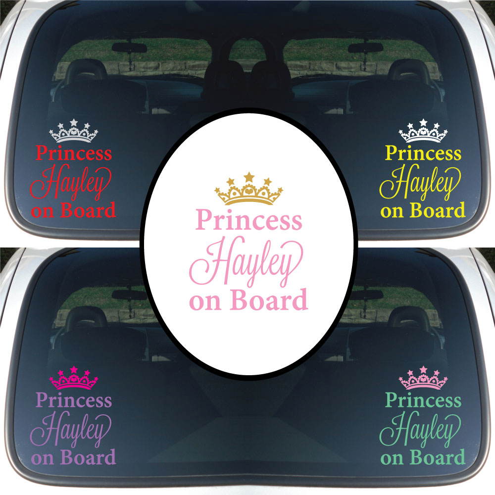 Personalized Name Princess on Board