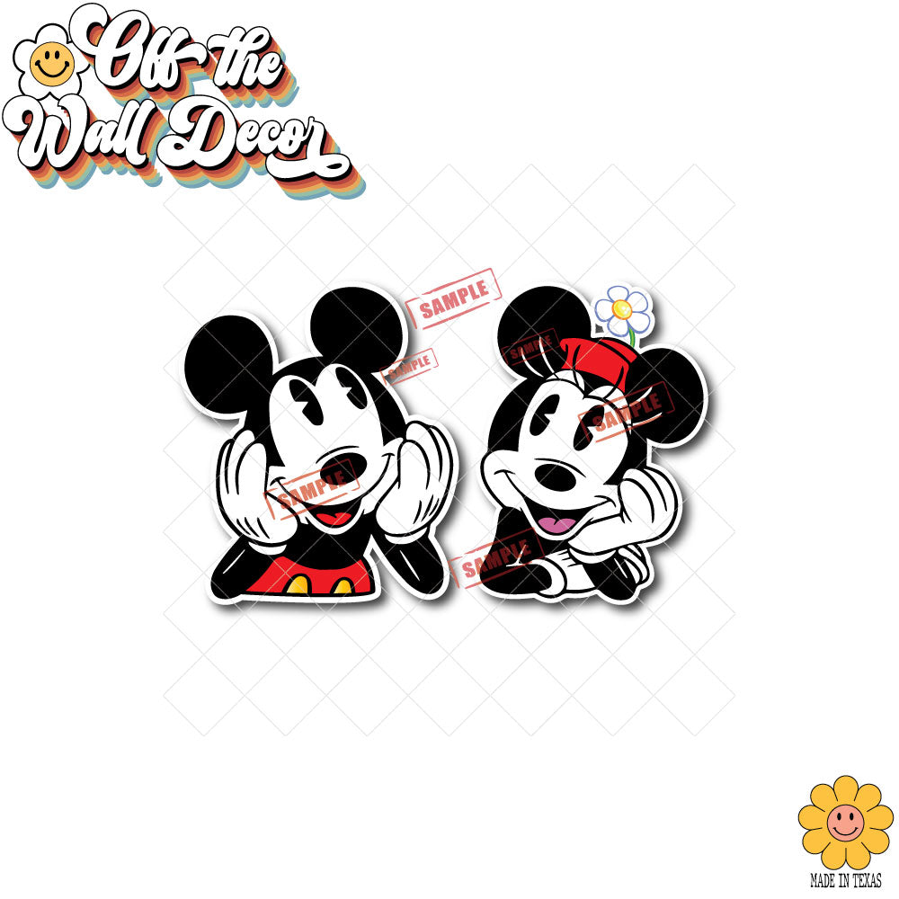 Vintage Retro Styled Mickey & Minnie