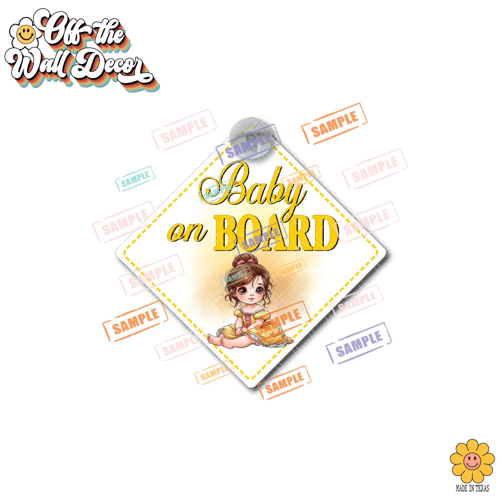 Little Belle | Baby on Board | Suction Cup Sign, Magnet OR Vinyl Decal Sticker
