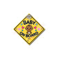 Baby on Board | Cute Cartoon Baby | Suction Cup Sign, Magnet OR Vinyl Decal Sticker