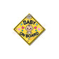 Baby on Board | Cute Cartoon Baby | Suction Cup Sign, Magnet OR Vinyl Decal Sticker