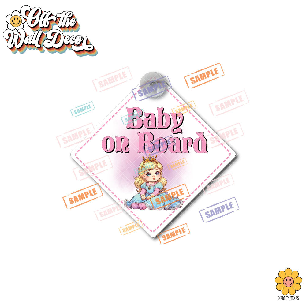 Baby Aurora | Baby on Board | Suction Cup Sign, Magnet OR Vinyl Decal Sticker