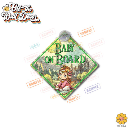 Baby Zelda | Baby on Board | Suction Cup Sign, Magnet OR Vinyl Decal Sticker