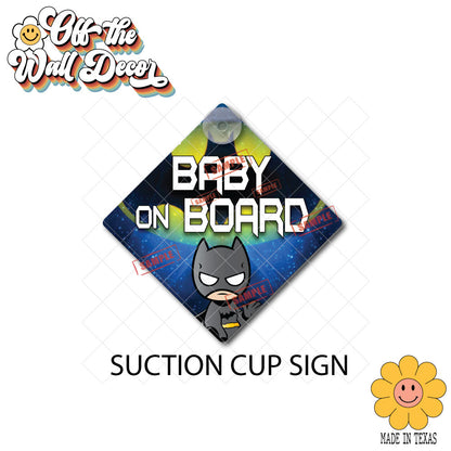 Baby Hero | Baby on Board | Suction Cup Sign, Magnet OR Vinyl Decal Sticker