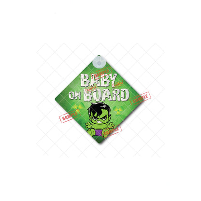 Baby Hulk | Baby on Board | Suction Cup Sign, Magnet OR Vinyl Decal Sticker