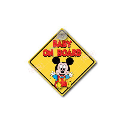 Baby on Board | Baby Mickey | Suction Cup Sign, Magnet OR Vinyl Decal Sticker