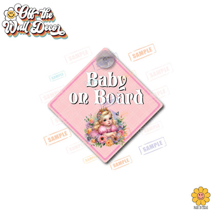 Baby Aurora | Baby on Board | Suction Cup Sign, Magnet OR Vinyl Decal Sticker