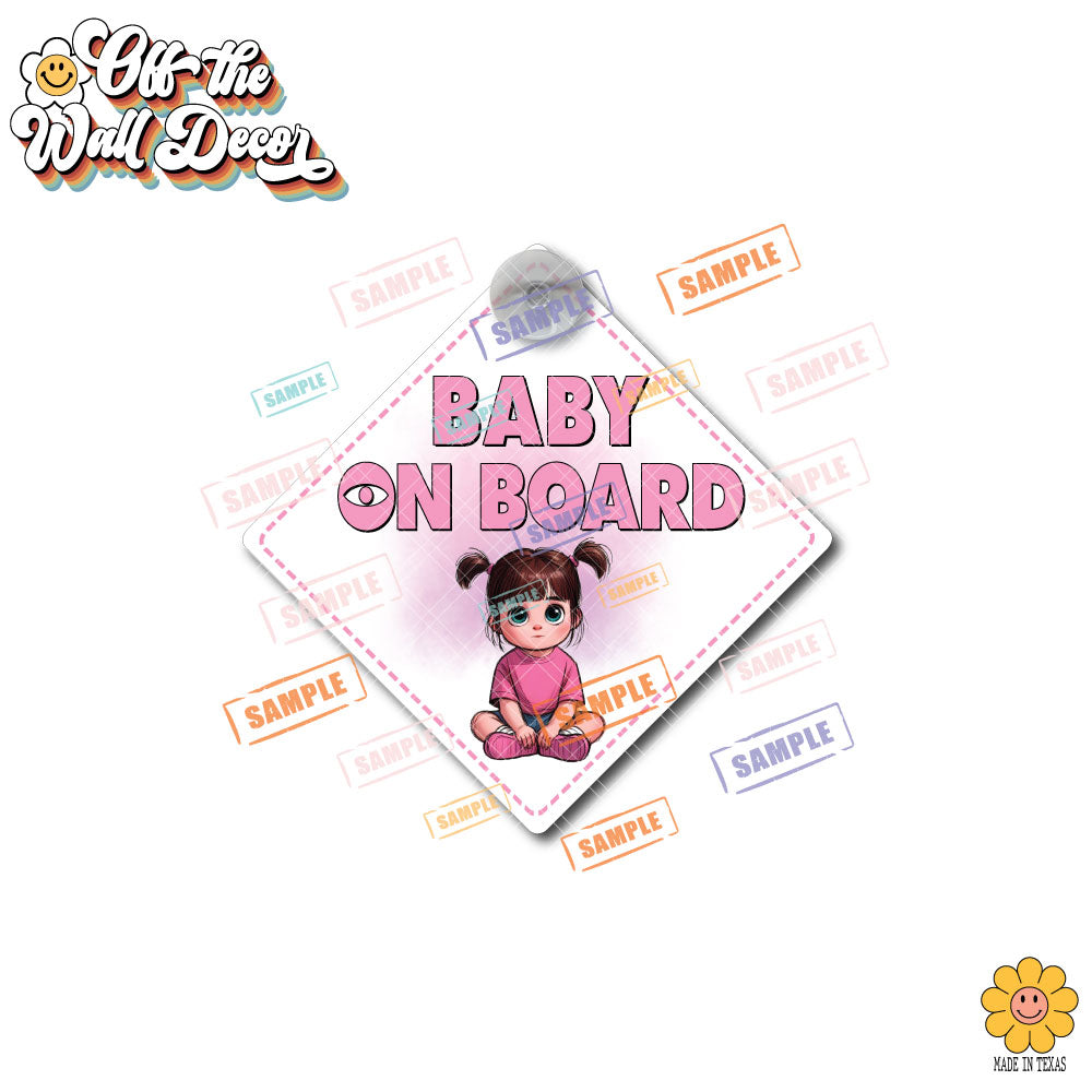 Little Boo | Baby on Board | Suction Cup Sign, Magnet OR Vinyl Decal Sticker