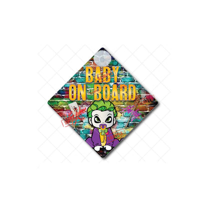 Baby Joker | Baby on Board | Suction Cup Sign, Magnet OR Vinyl Decal Sticker
