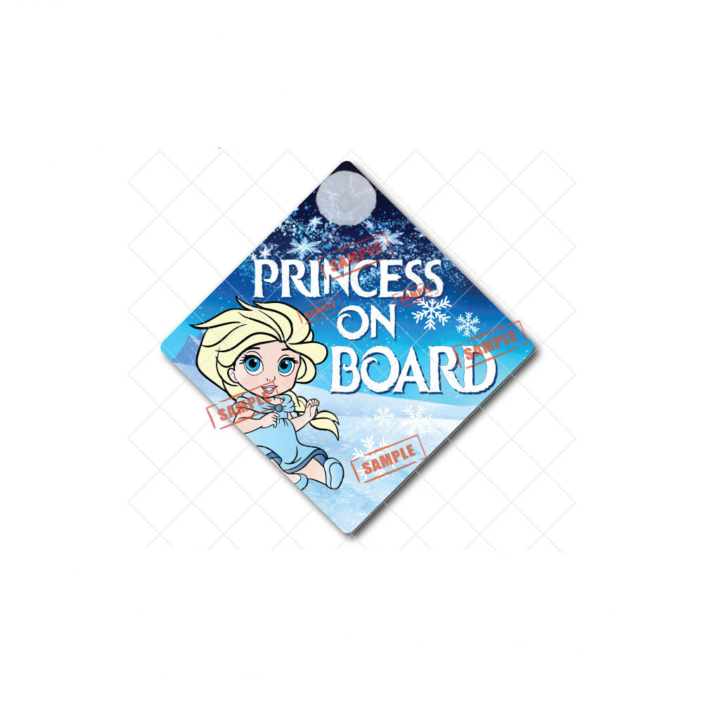 Little Princess Elsa | Baby on Board | Suction Cup Sign, Magnet OR Vinyl Decal Sticker