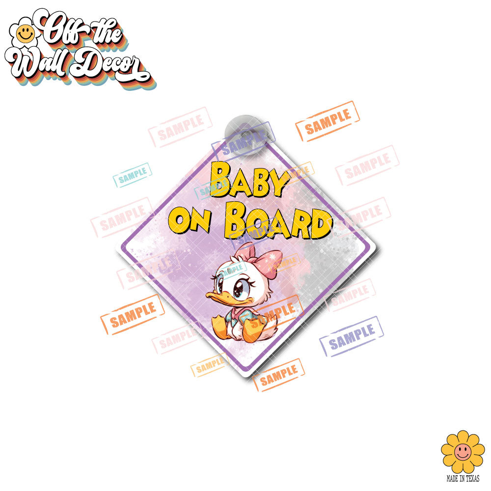 Baby Daisy | Baby on Board | Suction Cup Sign, Magnet OR Vinyl Decal Sticker