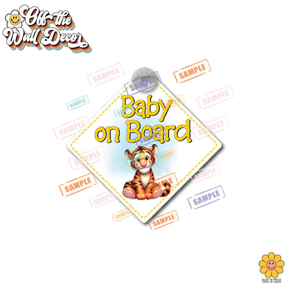 Baby Tigger | Baby on Board | Suction Cup Sign, Magnet OR Vinyl Decal Sticker