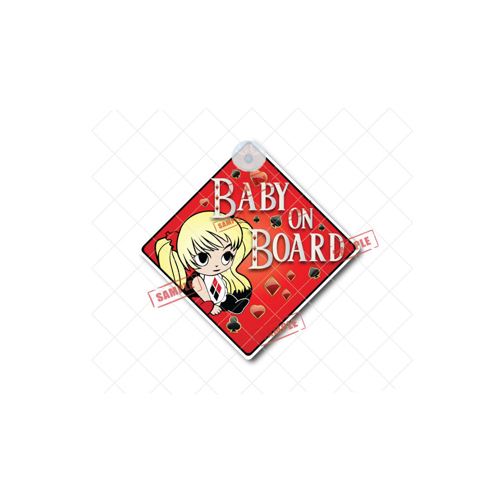Baby Harley | Baby on Board | Suction Cup Sign, Magnet OR Vinyl Decal Sticker