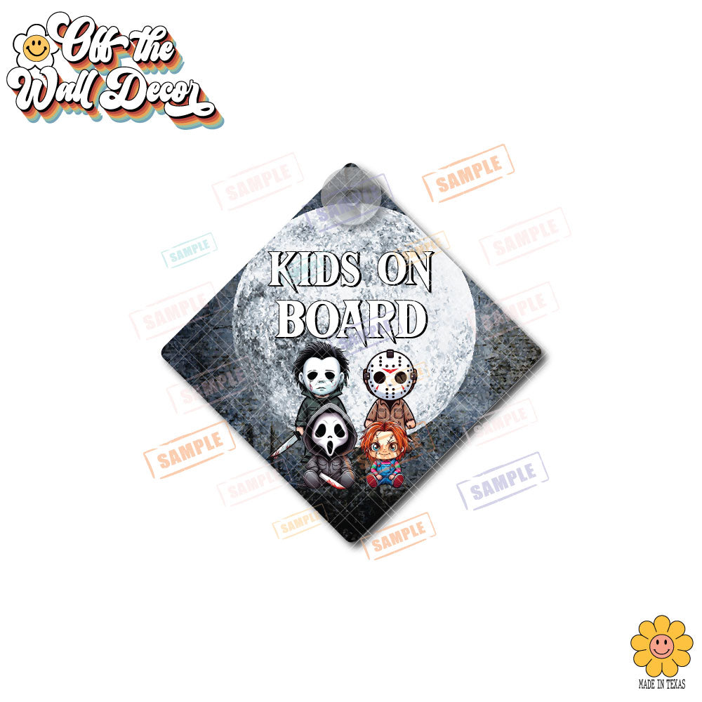 Horror Characters  | Kids on Board | Vinyl Decal Sticker