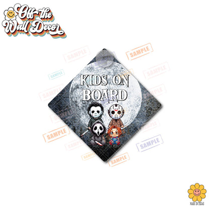 Horror Characters  | Kids on Board | Vinyl Decal Sticker