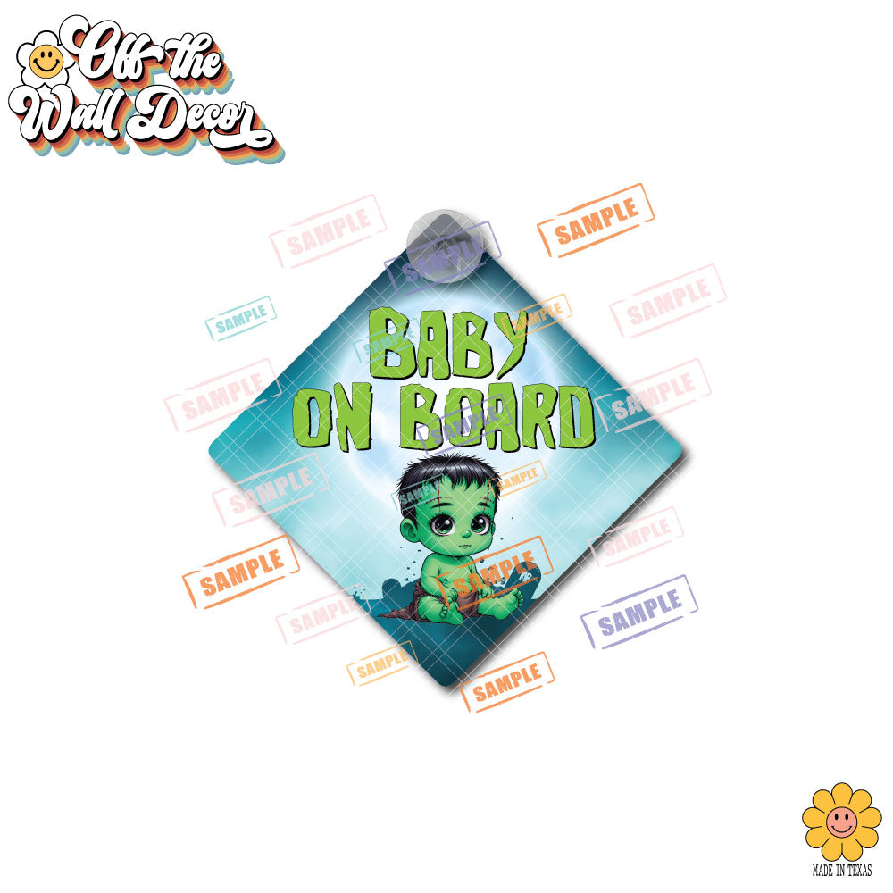 Baby Franky | Baby on Board | Suction Cup Sign, Magnet OR Vinyl Decal Sticker