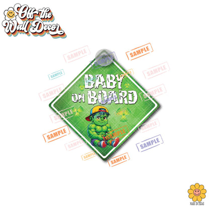 Baby Hulk | Baby on Board | Suction Cup Sign, Magnet OR Vinyl Decal Sticker